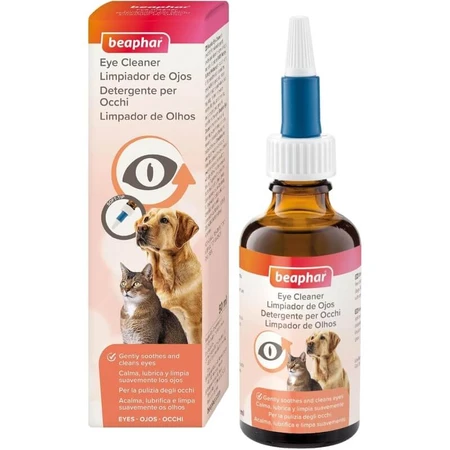Beaphar Eye Cleaner - Solution naturelle pour le soin des yeux des chiens et des chats, 50 ml