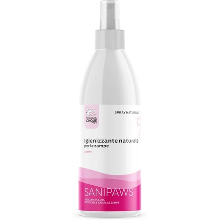 Pharma5pet Sanipaws – Natürliches Desinfektionsspray für Hunde- und Katzenpfoten, 150 ml