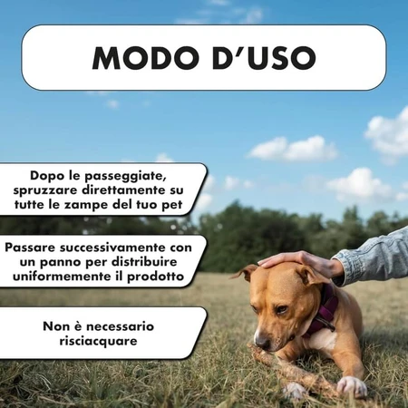 Pharma5pet Sanipaws – Natürliches Desinfektionsspray für Hunde- und Katzenpfoten, 150 ml
