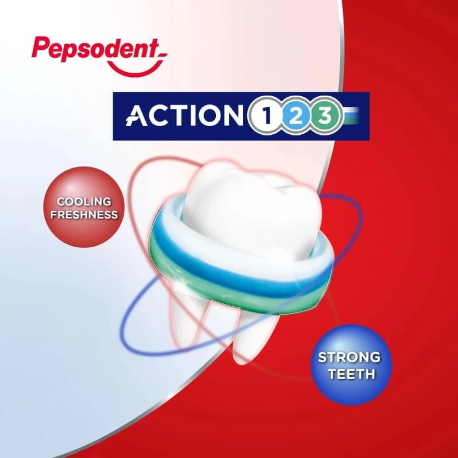 Pepsodent Active Fresh - Triple-Action Toothpaste, 75 ml