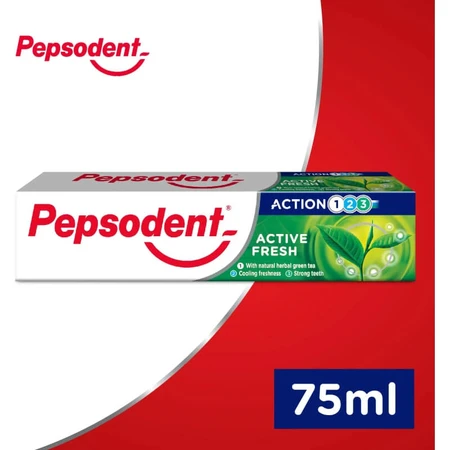 Pepsodent Active Fresh - Triple-Action Toothpaste, 75 ml