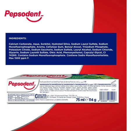 Pepsodent Active Fresh - Triple-Action Toothpaste, 75 ml