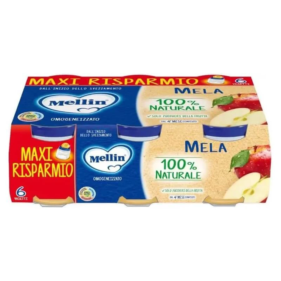 Aliments pour bébés Mellin à la pomme, 6 x 100 g