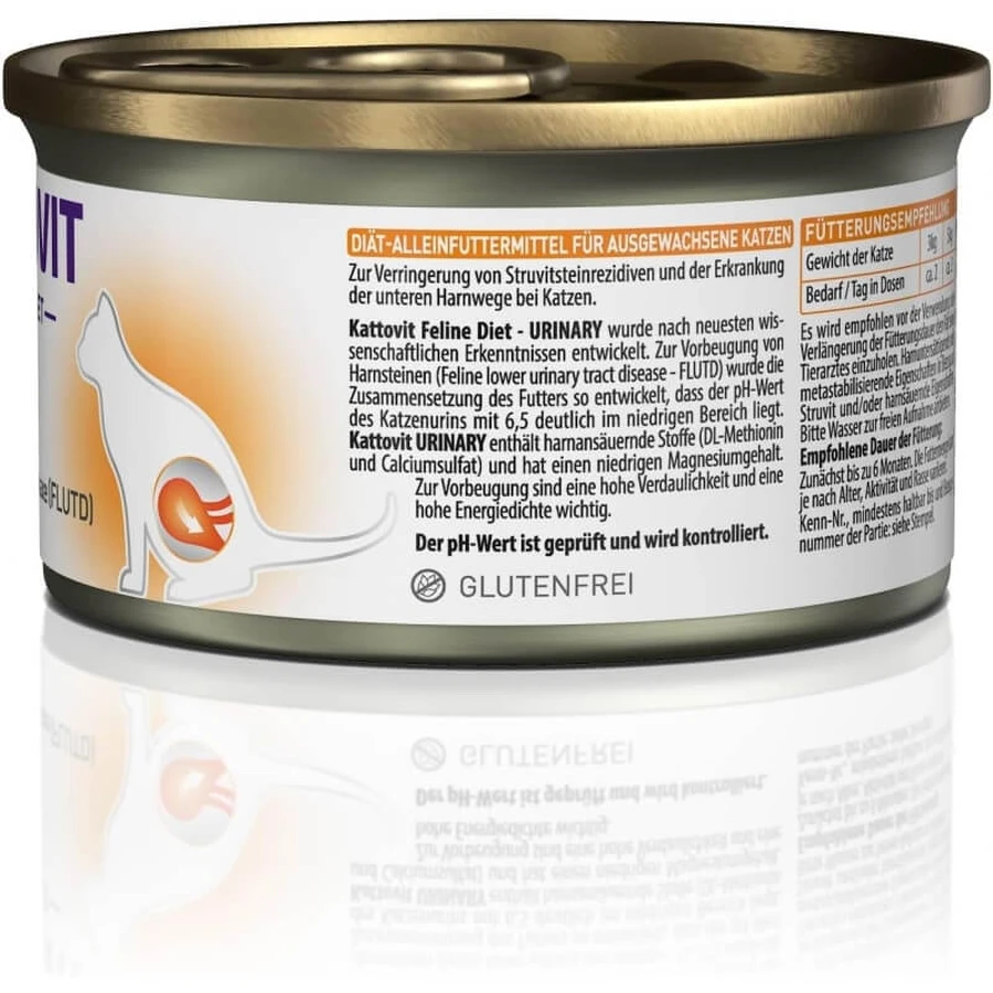 Kattovit Urinary Tuna Pâté - Complete Food for Cats with Kidney Failure, 85 g