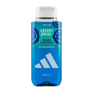 Adidas Vibes Energy Drive - Gel de ducha energizante con bergamota y pimienta rosa, 250 ml