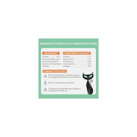 Schesir Paté de sardinas - Pienso completo para gatos, 70 g