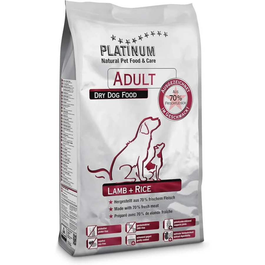 Platinum Adult Lamb & Rice - Complete Food for Adult Dogs, 1.5 kg