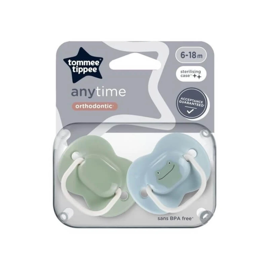 Tommee Tippee Anytime – kieferorthopädisch, 2 Schnuller, 6–18 Monate