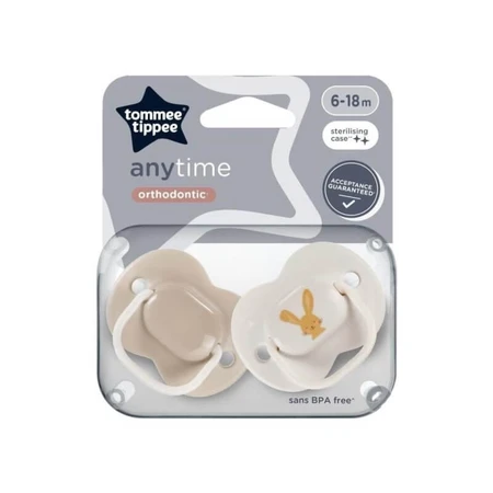 Tommee Tippee Anytime – kieferorthopädisch, 2 Schnuller, 6–18 Monate
