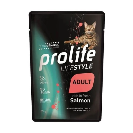 Prolife Lifestyle Adult Salmon - Alimento completo para gatos adultos, 85 g