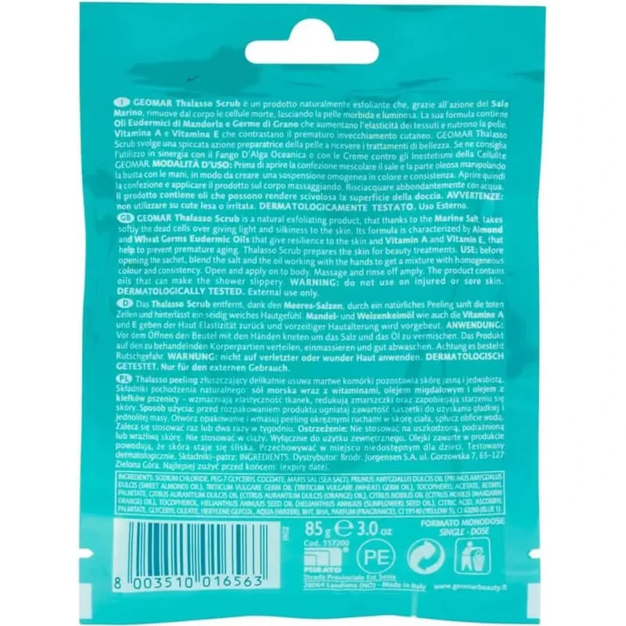Geomar Thalasso Scrub – Anti-Cellulite-Peeling zum einmaligen Gebrauch, 85 g
