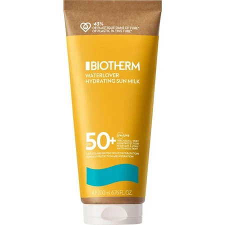 Biotherm Sonnenschutz LSF 50+ Waterlover Hydration Sunmilk Feuchtigkeitslotion, sehr hoher Schutz, 200 ml