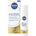 Nivea, protector solar facial SPF 50+, sérum diario 2 en 1 con base UV, protección muy alta, 30 ml