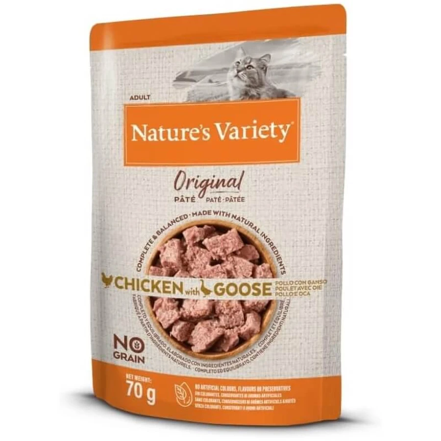 Nature's Variety Original Graanvrije Kip- en Ganzenpâté voor Katten - Compleet voer voor volwassen katten, 70 g
