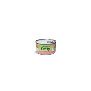 Oasy Wet Cat Natury Soft Jelly Chicken with Salmon - Complementary Food for Adult Cats, 150 g