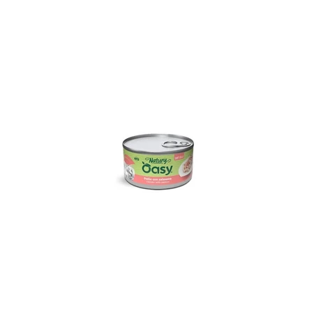Oasy Wet Cat Natury Soft Jelly Chicken with Salmon - Complementary Food for Adult Cats, 150 g