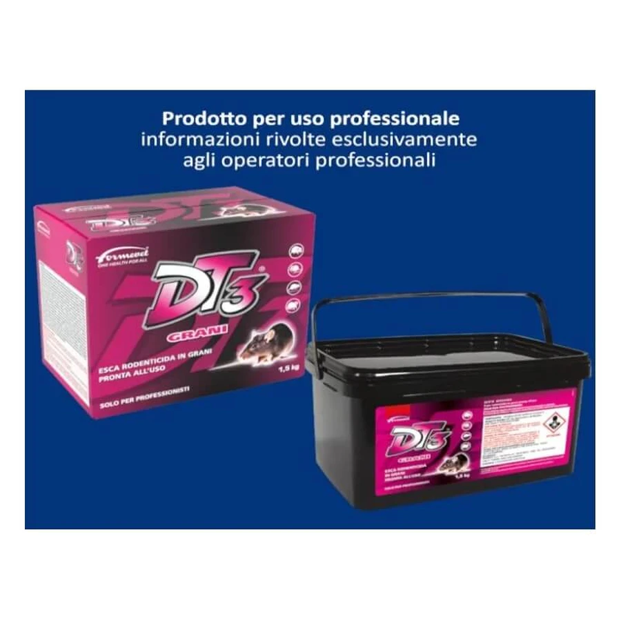 Lipatech Dt3 granule – momeală rodenticidă sub formă de granule, gata de utilizare, împotriva șoarecilor și șobolanilor, 1,5 kg
