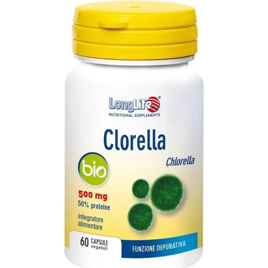 Chlorella orgánica Longlife, 60 cápsulas vegetales - Complemento alimenticio desintoxicante