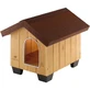 Ferplast Domus mini: caseta para perros de madera resistente a la intemperie, con techo abatible y patas aislantes, 50 x 65 x 47,5 cm (altura)