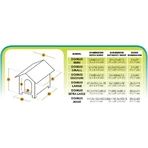 Ferplast Domus mini: caseta para perros de madera resistente a la intemperie, con techo abatible y patas aislantes, 50 x 65 x 47,5 cm (altura)