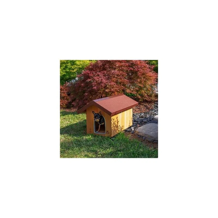Ferplast Domus mini: caseta para perros de madera resistente a la intemperie, con techo abatible y patas aislantes, 50 x 65 x 47,5 cm (altura)