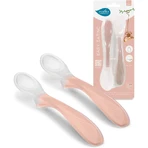 Nuvita 2 Silicone Weaning Spoons, 0m+, Pink