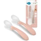 Nuvita : lot de 2 cuillères de sevrage en silicone, à partir de 0 mois, rose