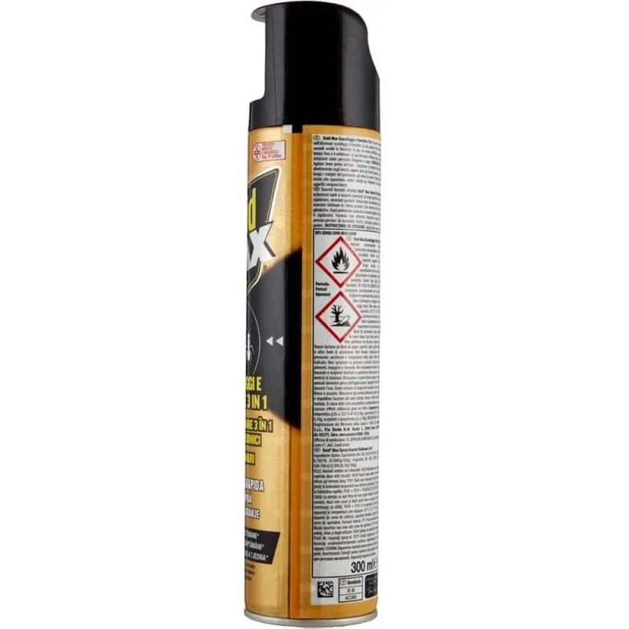 Raid Max 3 en 1 - Spray contra cucarachas y hormigas, 300 ml