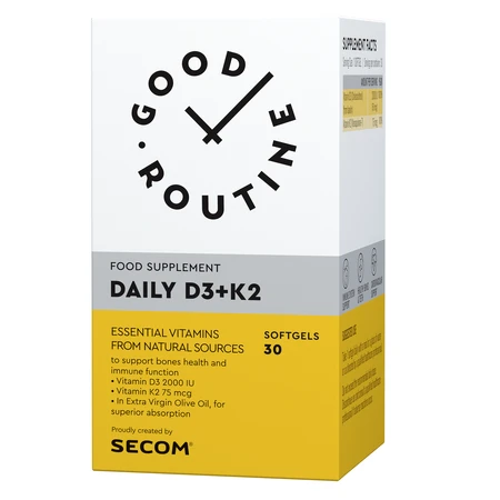 Secom Good Routine Daily D3+K2 30 Weichkapseln