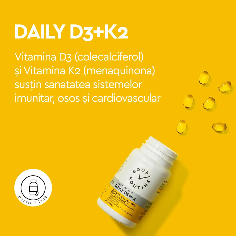 Secom Good Routine Daily D3+K2 30 softgels