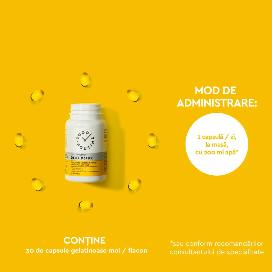 Secom Good Routine Daily D3+K2 30 softgels