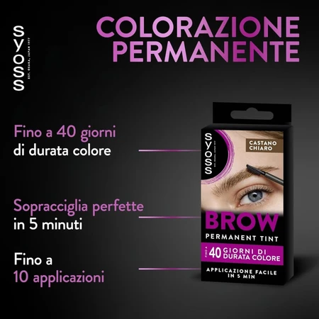 Syoss Augenbrauenpalette – Permanent-Augenbrauenfarbe in Hellbraun, 10 ml