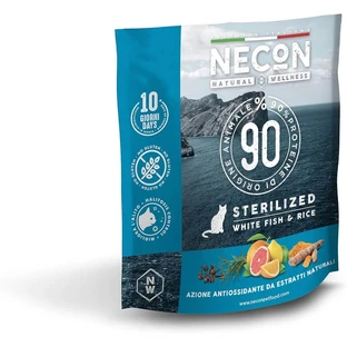 Necon Pet Food Natural Wellness Sterilized White Fish – Alleinfuttermittel für kastrierte Katzen, 400 g