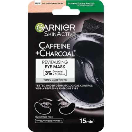 Garnier Skinactive Caffeine + Charcoal - 2 Revitalizing Eye Masks