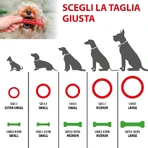 Ferplast Smile Large - Dental Ring with Bicarbonate Crystals and Meat Flavor for Oral Hygiene in Large Dogs