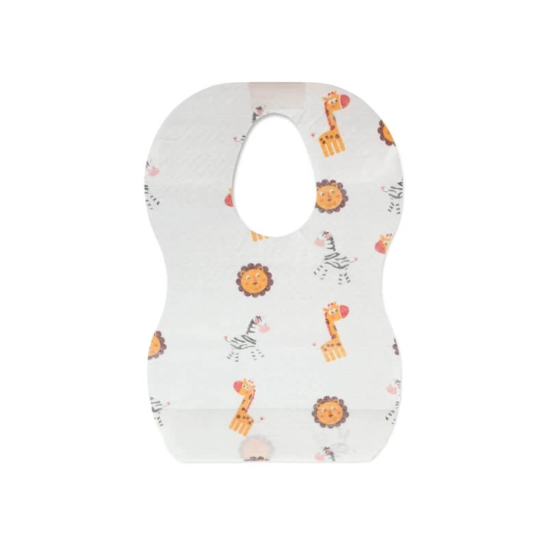 Kiokids 10 Disposable Bibs with a Crumb-Catching Pocket