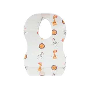 Kiokids 10 Disposable Bibs with a Crumb-Catching Pocket