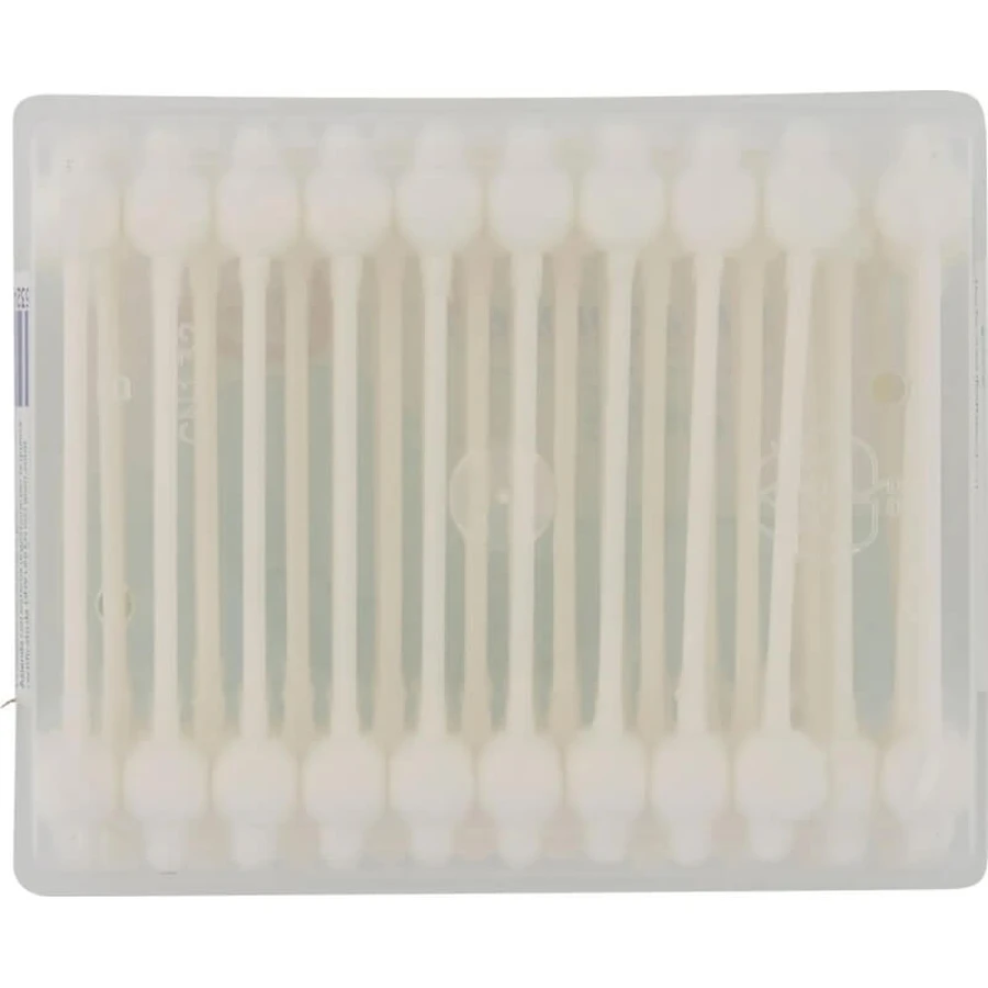 Limpiador de oídos para bebés Farmacotone con protector, 50 bastoncillos