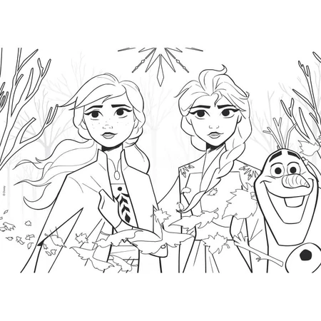 Lisciani Disney Frozen II - 60-piece double-sided puzzle with a coloring page on the back