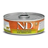 Farmina N&amp;d Pumpkin Graanvrij Wildzwijn, Pompoen en Appel - Compleet voer voor volwassen katten, 70 g