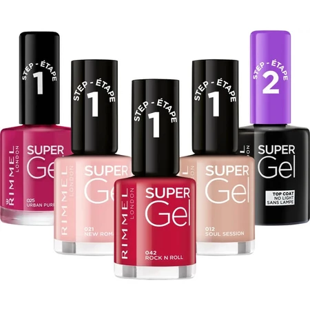 Rimmel Super Gel – Langanhaltender Nagellack mit Gel-Effekt Nr. 025 Urban Purple