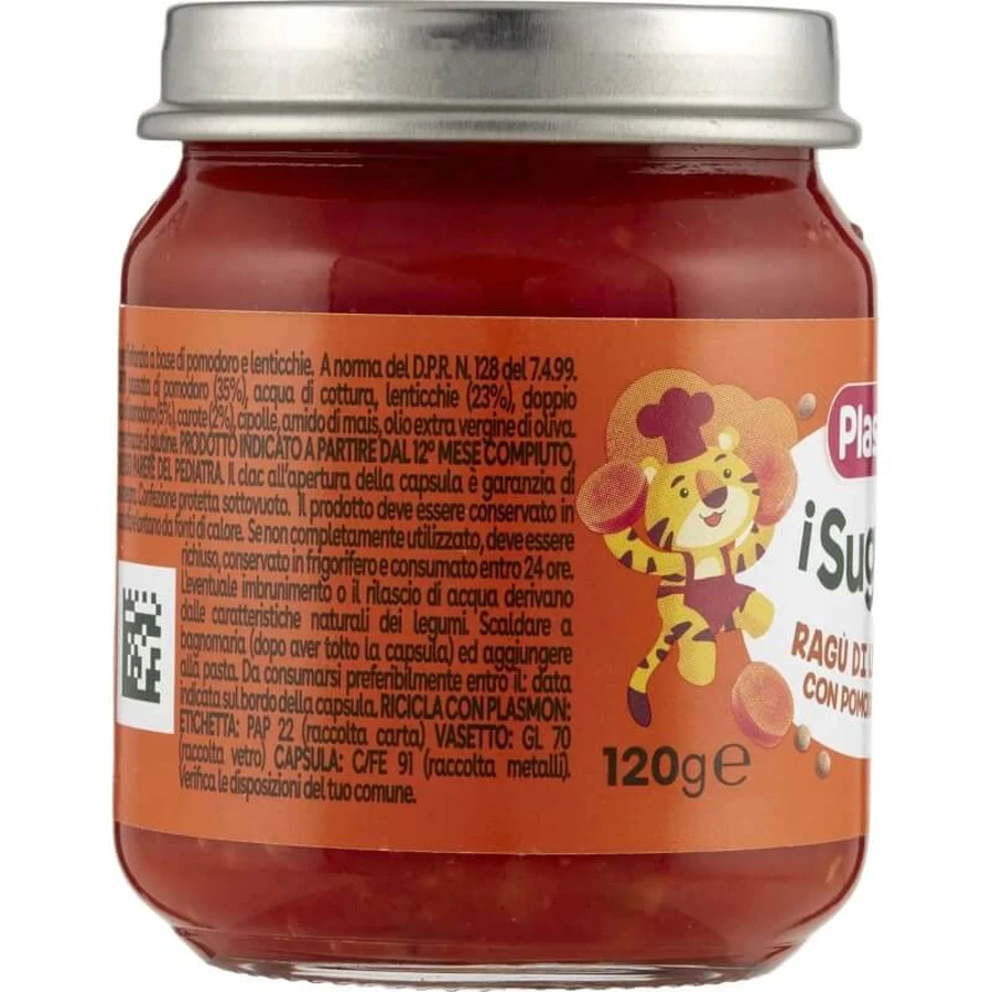 Plasmon Sughetti - Lentil Ragù 120 g