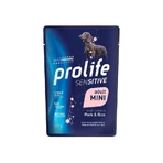 Prolife Sensitive Mini Varkensvlees & Rijst - Compleet voer voor gevoelige volwassen honden van kleine rassen, 100 g