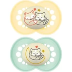Mam Original Night - 2 Silicone Pacifiers, 6m+, Neutral - Assorted Patterns