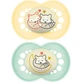 Mam Original Night - 2 Silicone Pacifiers, 6m+, Neutral - Assorted Patterns