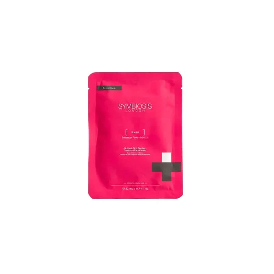 Simbiosis [rosa de Damasco + hibisco] - Mascarilla nutritiva de bambú