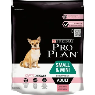 Purina Pro Plan Sensitive Skin Optiderma Lachs – Alleinfuttermittel für erwachsene Hunde kleiner und sehr kleiner Rassen, 700 g