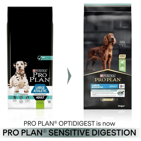 Purina Pro Plan Adult Large Athletic Lamb - Alimento completo para perros adultos con digestión sensible, 14 kg