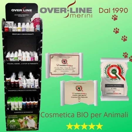 Merini Maurizio Over Line Bio Keratin Color - Shampooing pour chiens à poil noir ou teinté, 250 ml