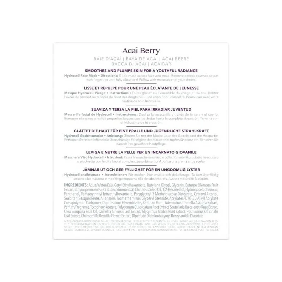 Foreo Acai Berry UFO Activated Masks - 6 smoothing masks, 6 g each